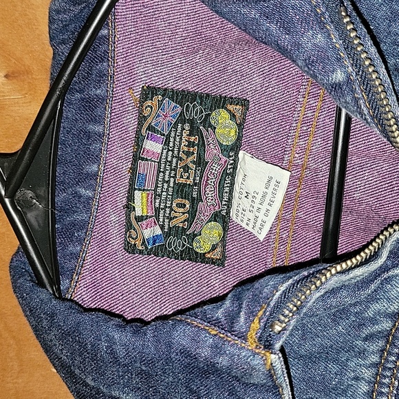 Vintage Jordache no exit denim jacket M - Picture 2 of 3
